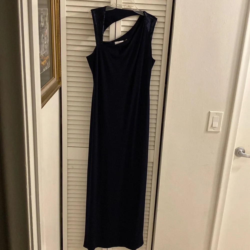 Calvin Klein Dress Size 10 Navy Blue - Picture 1 of 4